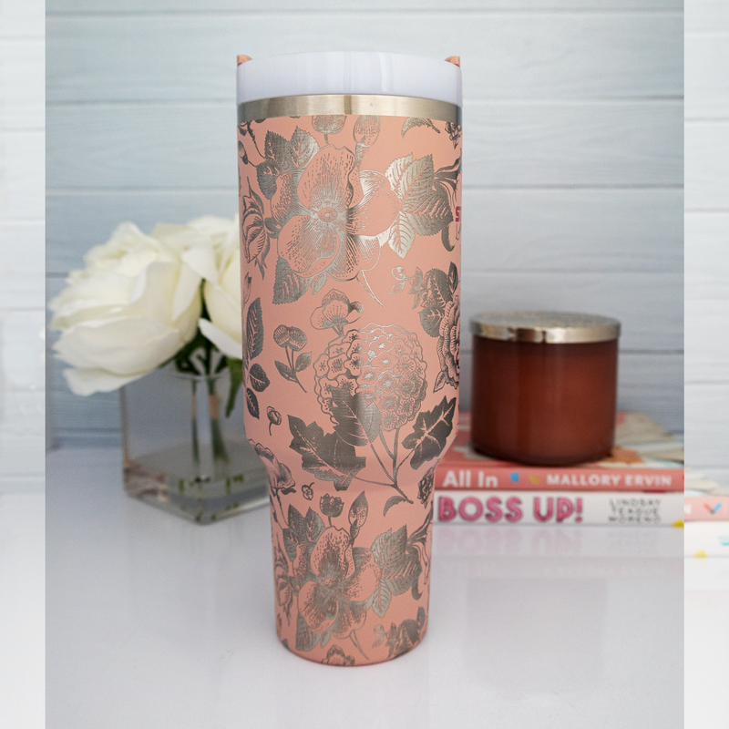 Engraved Stanley Tumbler - VINTAGE FLORAL