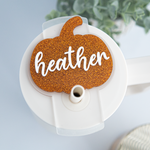 SIMPLE MODERN PUMPKIN 3D NAME TOPPER