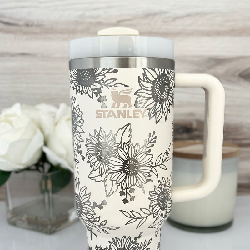 Engraved Stanley Tumbler - SUNFLOWER