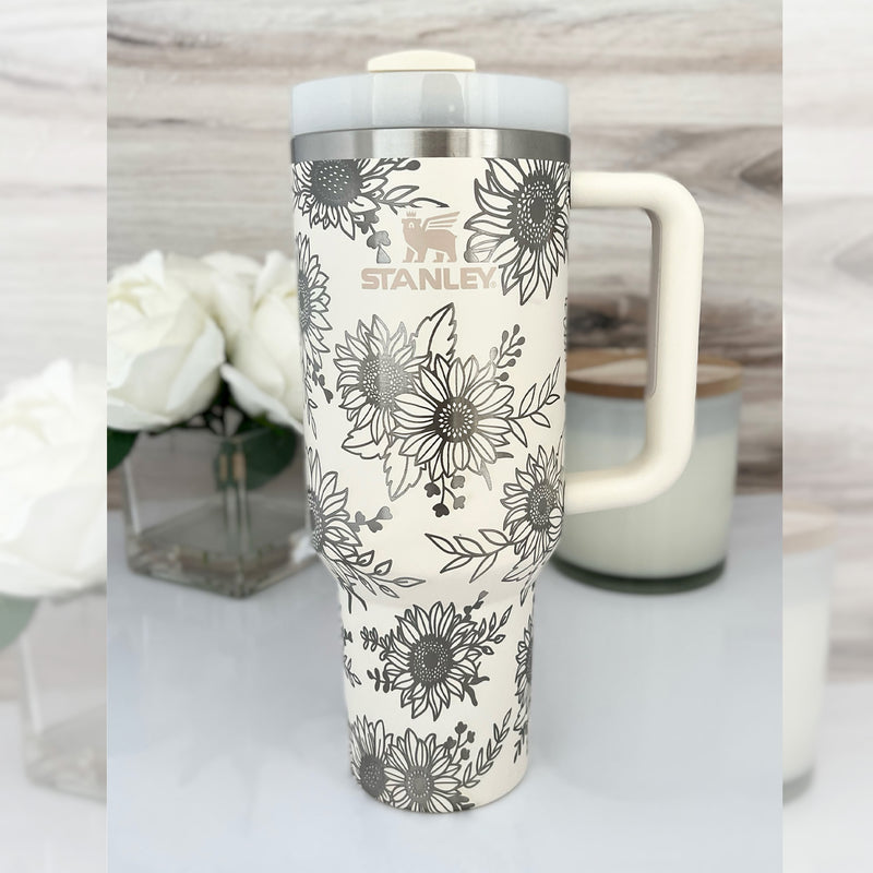 Engraved Stanley Tumbler - SUNFLOWER