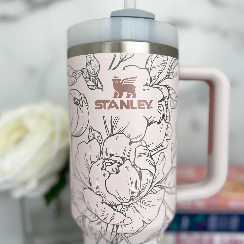 Engraved Stanley Tumbler - PEONY WRAP