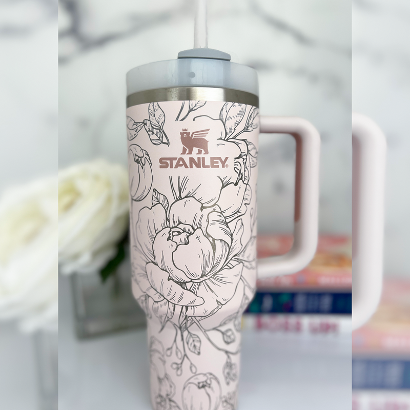 Engraved Stanley Tumbler - PEONY WRAP