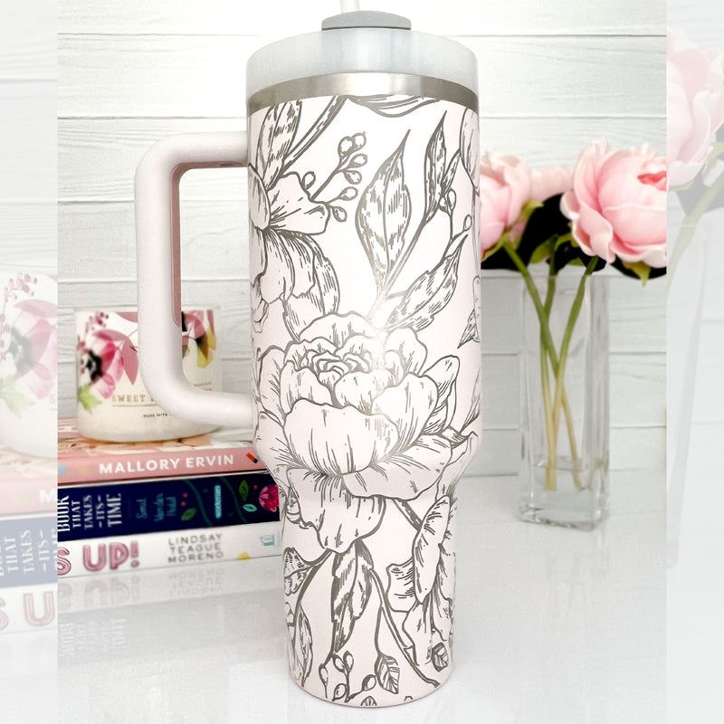 Engraved Stanley Tumbler - MAMA PEONY WRAP