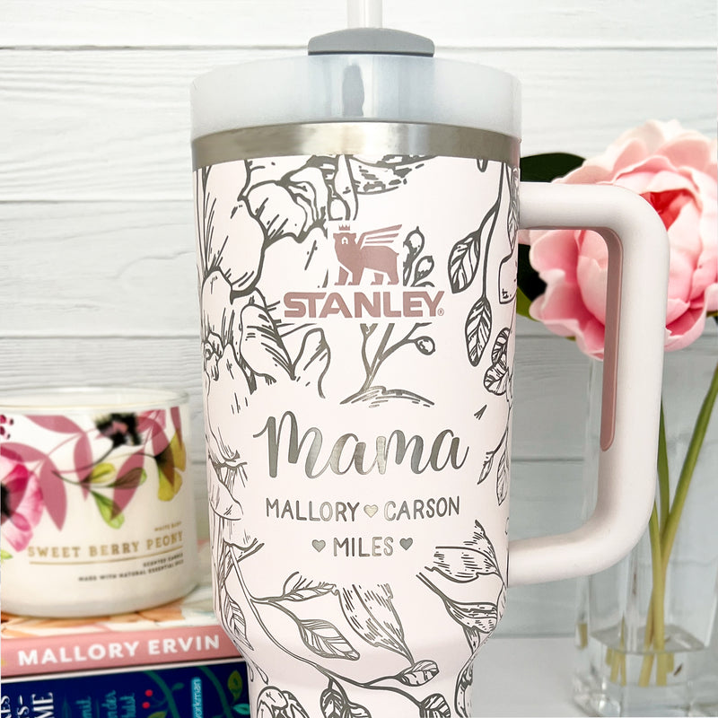 Engraved Stanley Tumbler - MAMA PEONY WRAP