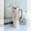 Engraved Stanley Tumbler - PEONY FLOWERS