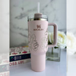 Engraved Stanley Tumbler - PEONY FLOWERS